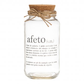 POTE HERMÉTICO DE VIDRO 001 800ML AFETO