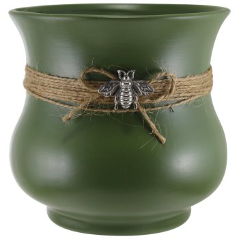 Cachepot Verde C/Aplique abelha - 1L
