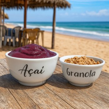 Jogo 2 Cumbucas Porcelana Açaí e Granola 500ml e 280ml