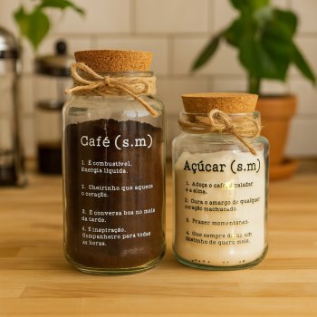 Jogo 2 Pote Hermético Café e Açucar